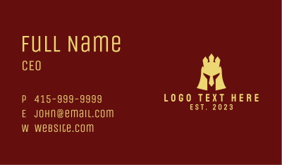 Helmet Crown Gaming Business Card Image Preview
