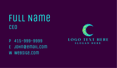Holistic Moon Leaf Business Card Image Preview