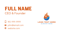 Flame Glacier Element Business Card Design