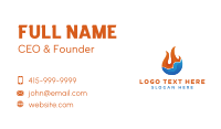Flame Glacier Element Business Card Image Preview