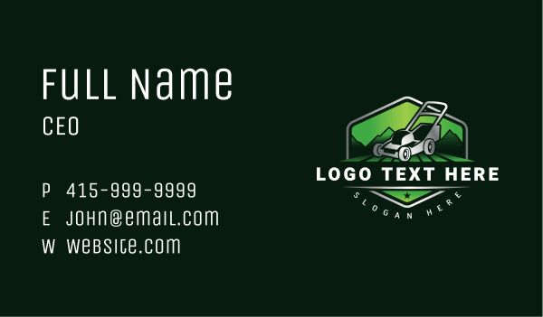 Landscaping Lawn  Mower Business Card Design Image Preview