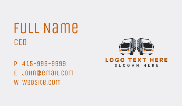 Trailer Truck Logistics Business Card Design Image Preview