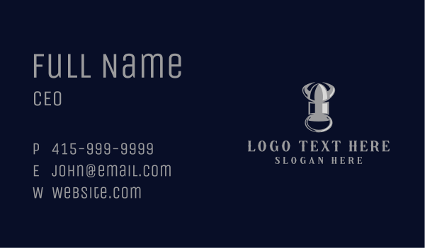 Silver Bullet Bull Horns Business Card Design Image Preview