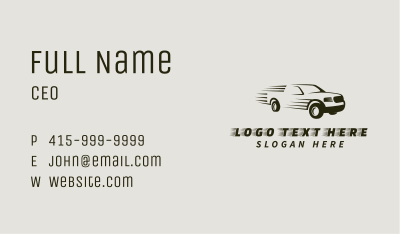 Fast Pickup Truck Transport Business Card Image Preview