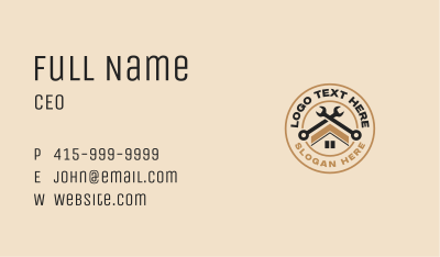 Wrench Roof Repair Business Card Image Preview