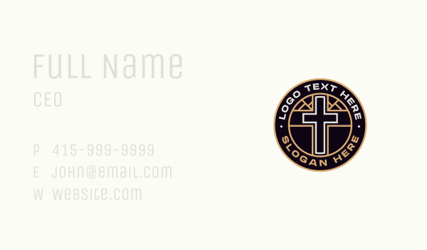 Religious Worship Cross Business Card Design Image Preview