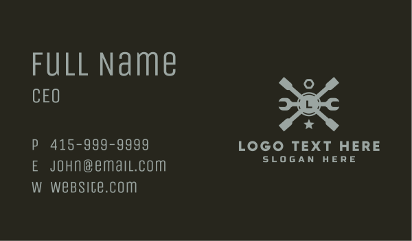 Lug Automotive Wrench Repair Business Card Design Image Preview