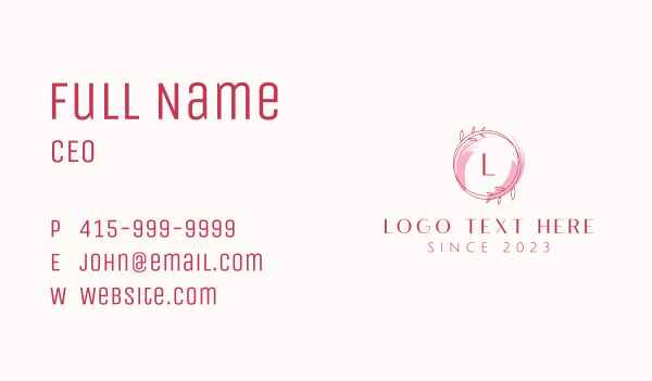 Fashion Watercolor Boutique Letter  Business Card Design Image Preview