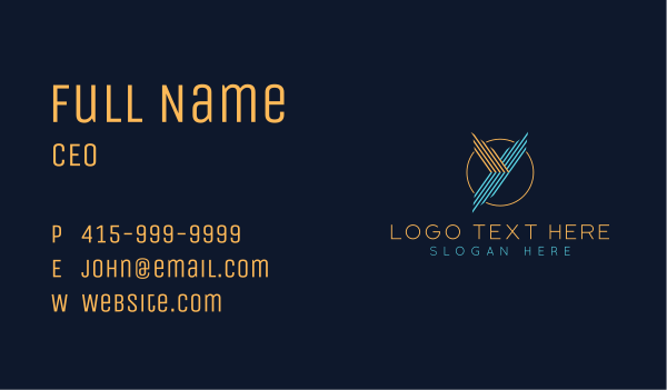 Linear Letter Y Badge Business Card Design Image Preview