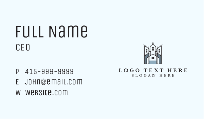 City House Cityscape Business Card Image Preview