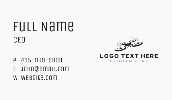 Aerial Drone Propeller Business Card Design Image Preview