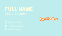 Retro Comic Wordmark Business Card Image Preview