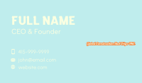 Retro Comic Wordmark Business Card Image Preview