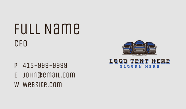 Fleet Truck Logistics  Business Card Design Image Preview