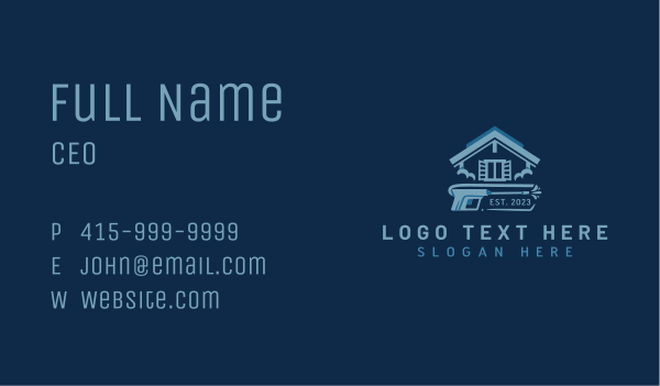 Clean Pressure Washing Business Card Design Image Preview
