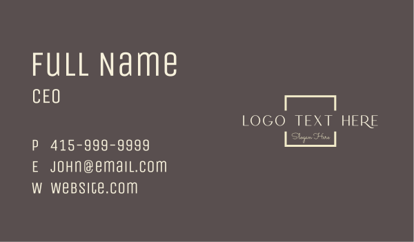 Classy Business Wordmark Business Card Design Image Preview