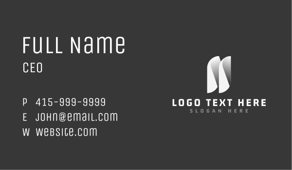 Tech Startup Letter N Business Card Design Image Preview