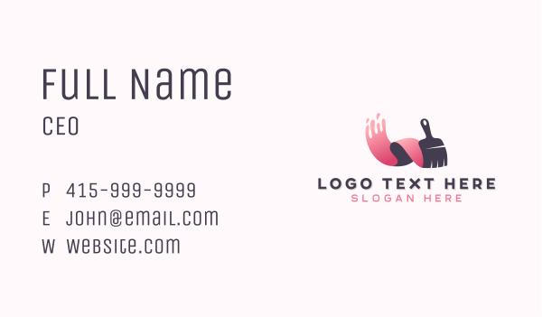 Paintbrush Repair Paint Business Card Design Image Preview