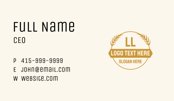 Vintage Organic Letter Business Card Design Image Preview