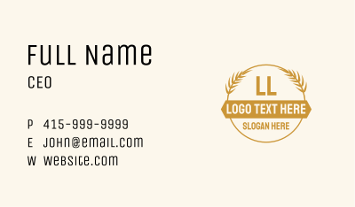 Vintage Organic Letter Business Card Image Preview
