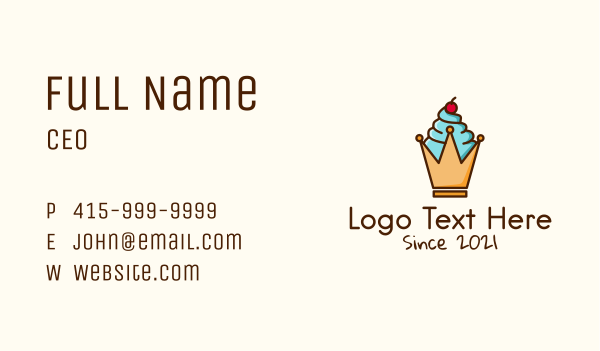 Ice Cream Crown Business Card Design Image Preview