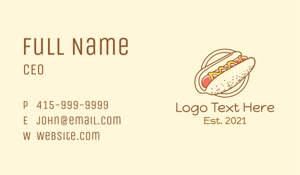 Mustard Hotdog Restaurant Business Card Design Image Preview