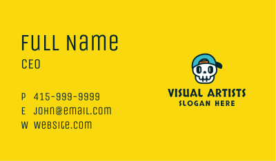 Fun Gamer Skull Business Card Image Preview