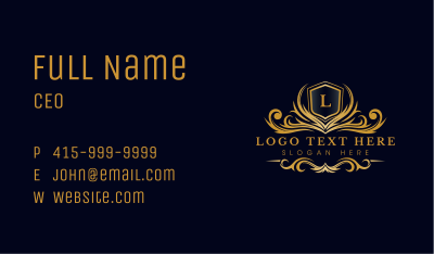 Luxury Crest Ornate Business Card Image Preview