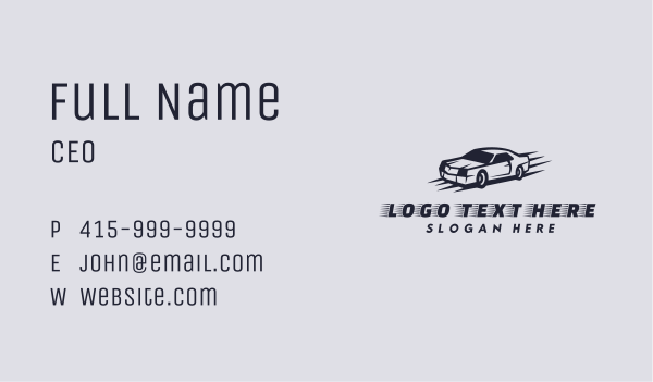 Fast Supercar Race Business Card Design Image Preview