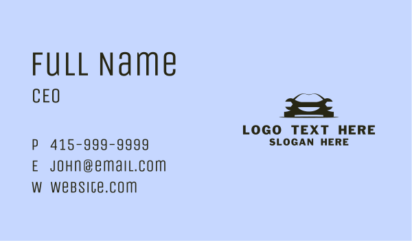 Car Wrench Mechanic Business Card Design Image Preview