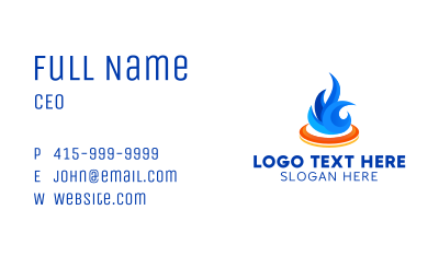 Abstract Blue Flame Business Card Image Preview