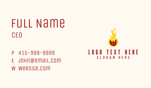 Flame Grilled Chicken Business Card Design Image Preview