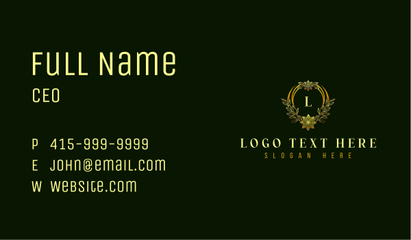 Deluxe Flower Boutique Business Card Design Image Preview