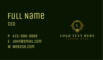 Deluxe Flower Boutique Business Card Image Preview