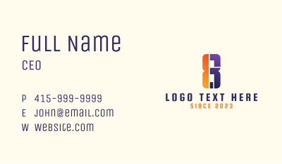 Tech Number 8 Business Card Image Preview