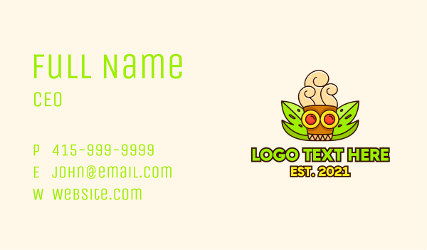 Ancient Mayan Cafe  Business Card Design Image Preview