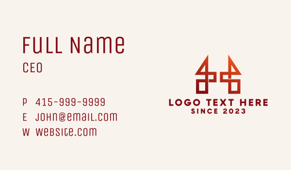 Modern Structure Letter H  Business Card Design Image Preview