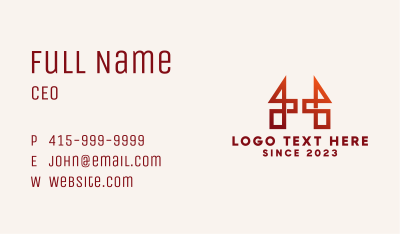 Modern Structure Letter H  Business Card Image Preview