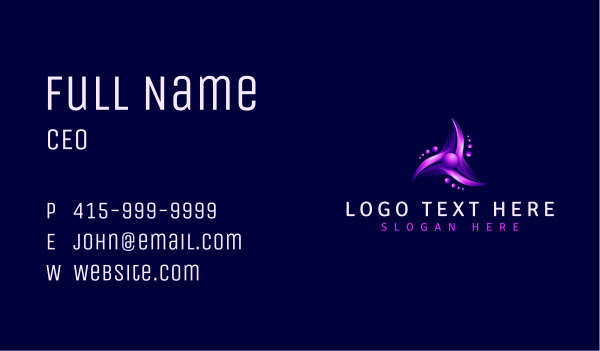 Futuristic Tech Waves Business Card Design Image Preview