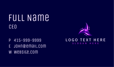 Futuristic Tech Waves Business Card Image Preview