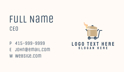 Hot Food Cart Business Card Image Preview