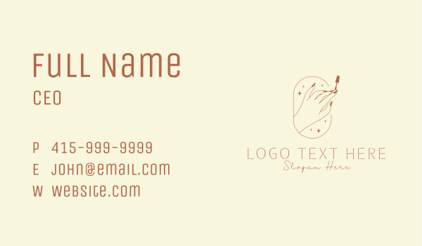 Cosmetic Nail Salon Business Card Design Image Preview