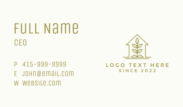 Gardener House Plant Business Card Design Image Preview