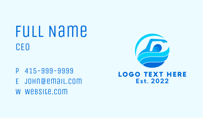 Swimming Sporting Event Business Card