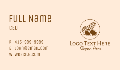Brown Geometric Peanut Business Card Image Preview