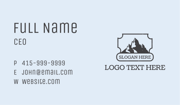 Mountain Peak Travel Lodge Business Card Design Image Preview