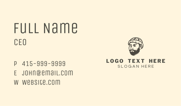 Beanie Beard Guy Business Card Design Image Preview