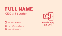 Red Mobile Camera  Business Card Image Preview