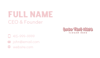 Cute Kiddie Wordmark Business Card Image Preview