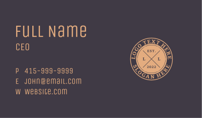Orange Classic Letter Business Card Image Preview